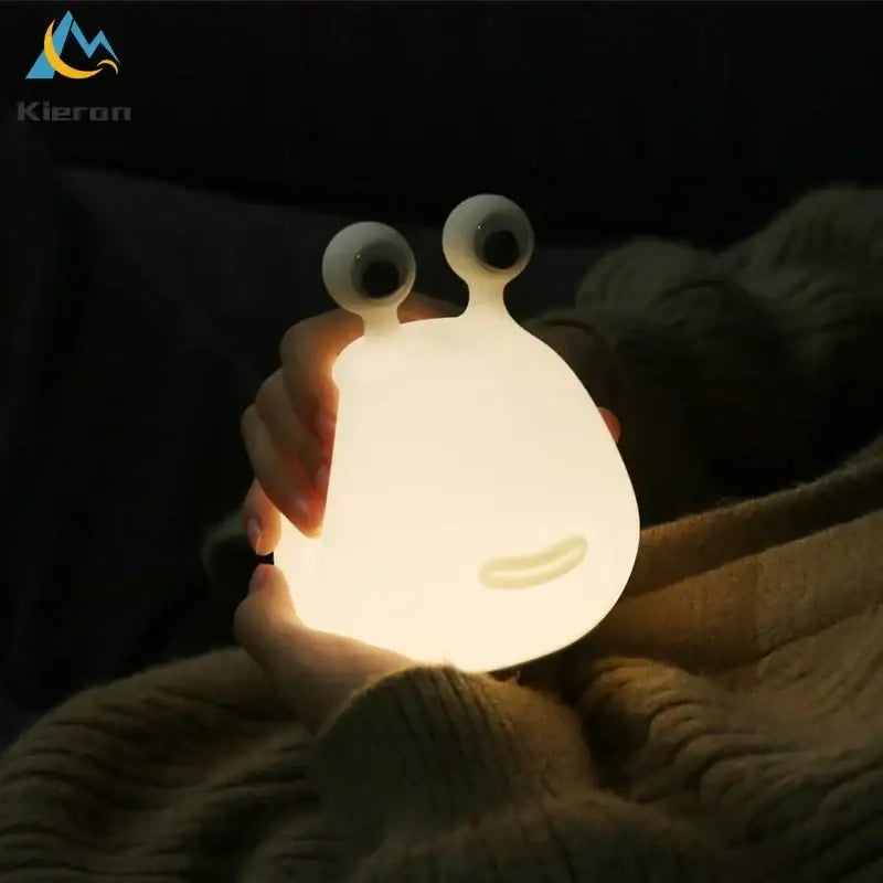 Decorbites cartoon slug night light white silicone bedroom lamp