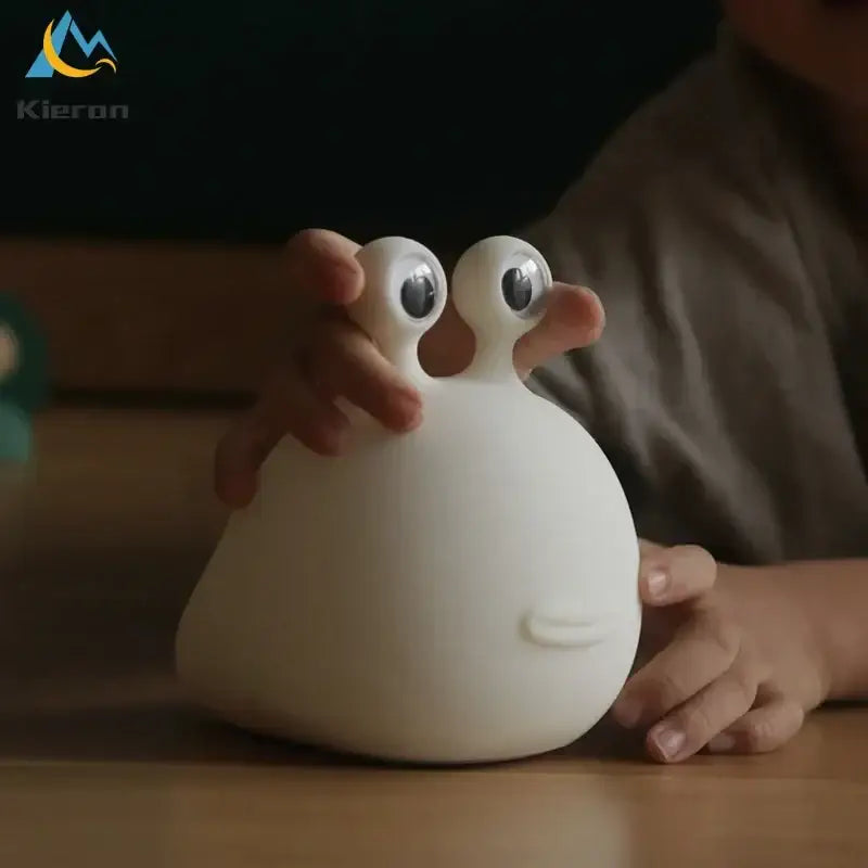 Decorbites cartoon slug night light white silicone bedroom lamp