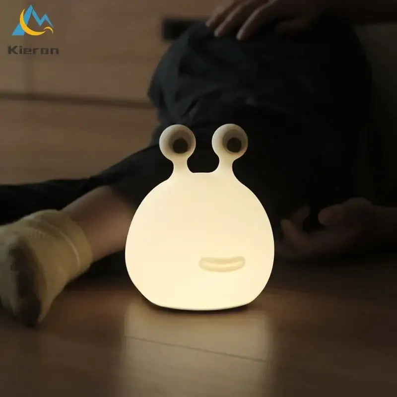 Decorbites cartoon slug night light white silicone bedroom lamp