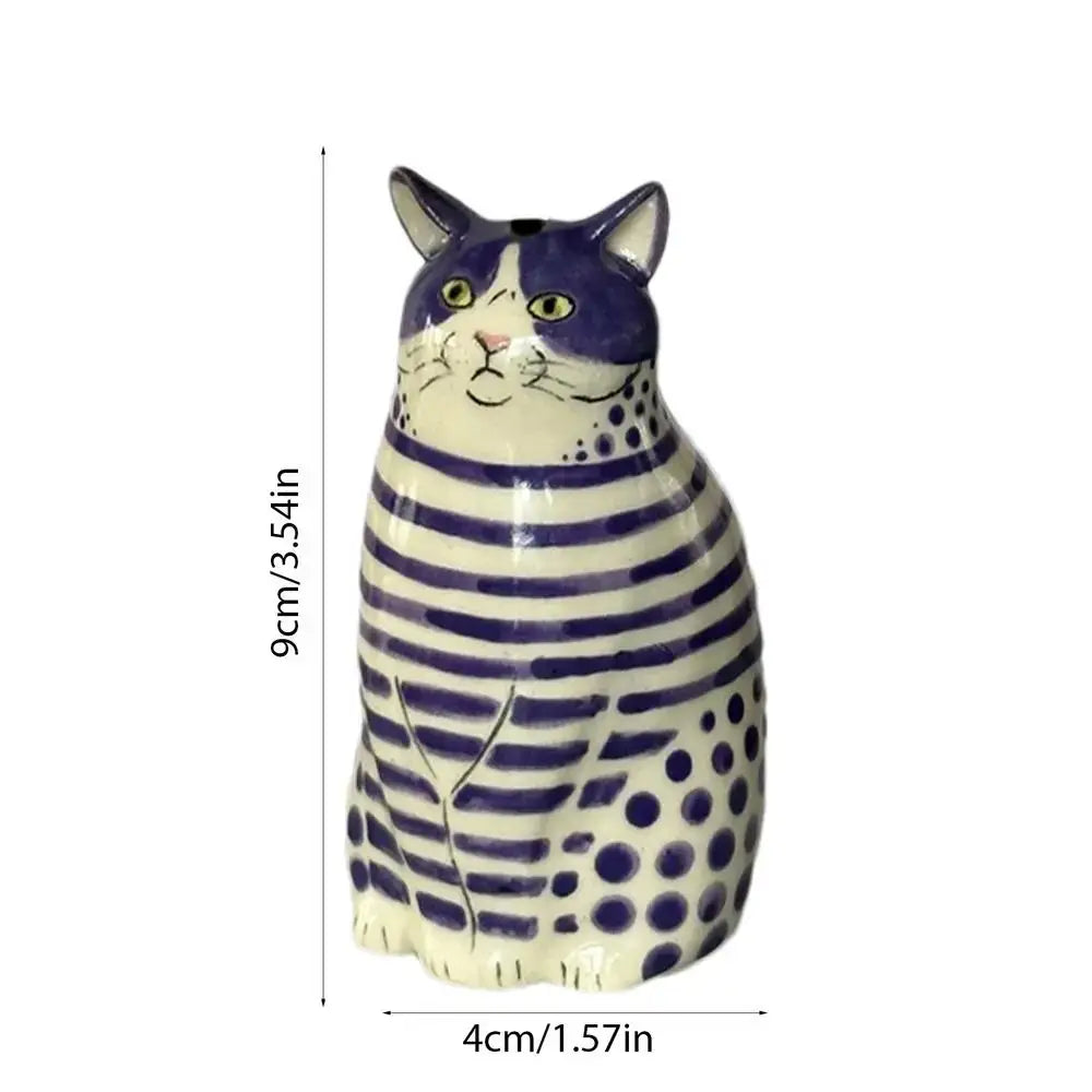 DecorBites™ Cat Polka Dot Resin Flower Bud Vase
