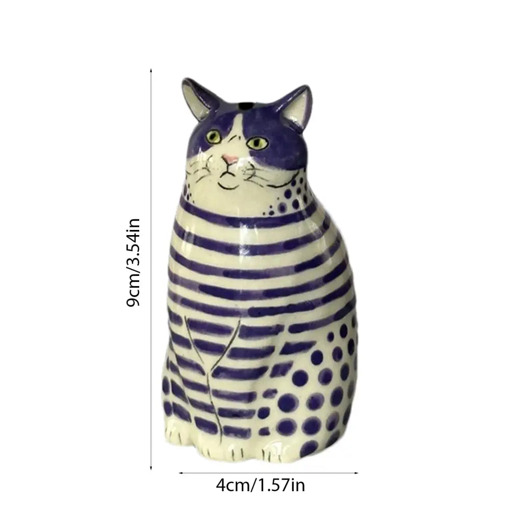 DecorBites™ Cat Polka Dot Resin Flower Bud Vase