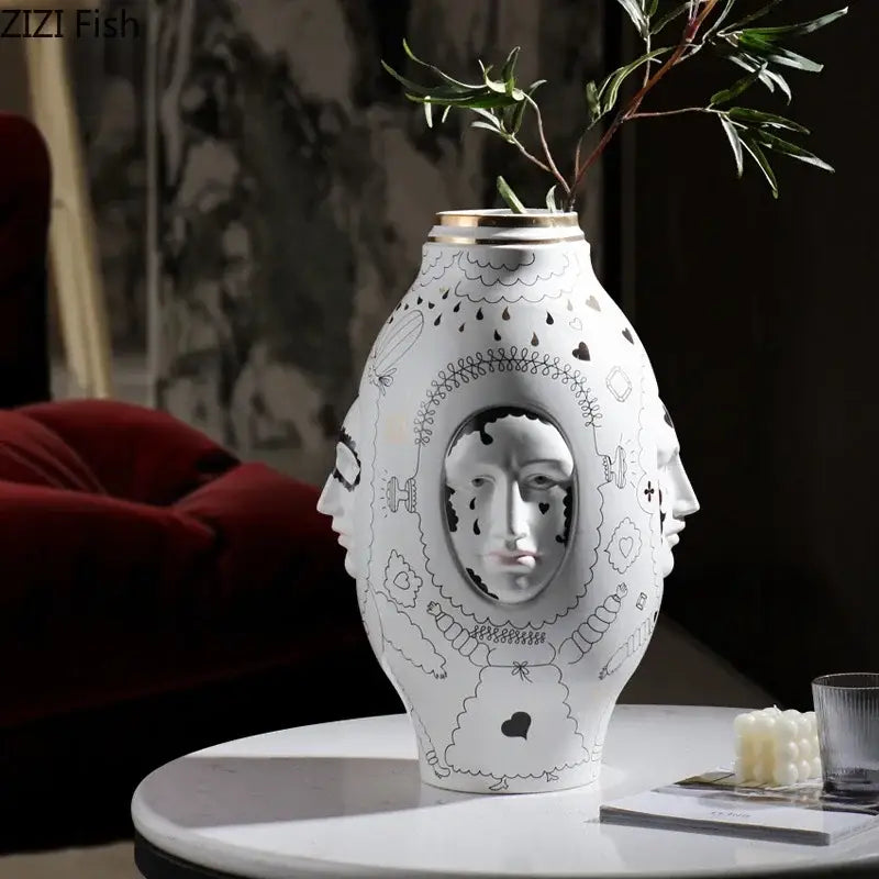 DecorBites™ Ceramic Desktop Vase for Floral Arrangements