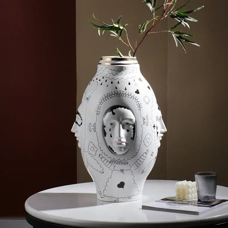 DecorBites™ Ceramic Desktop Vase for Floral Arrangements