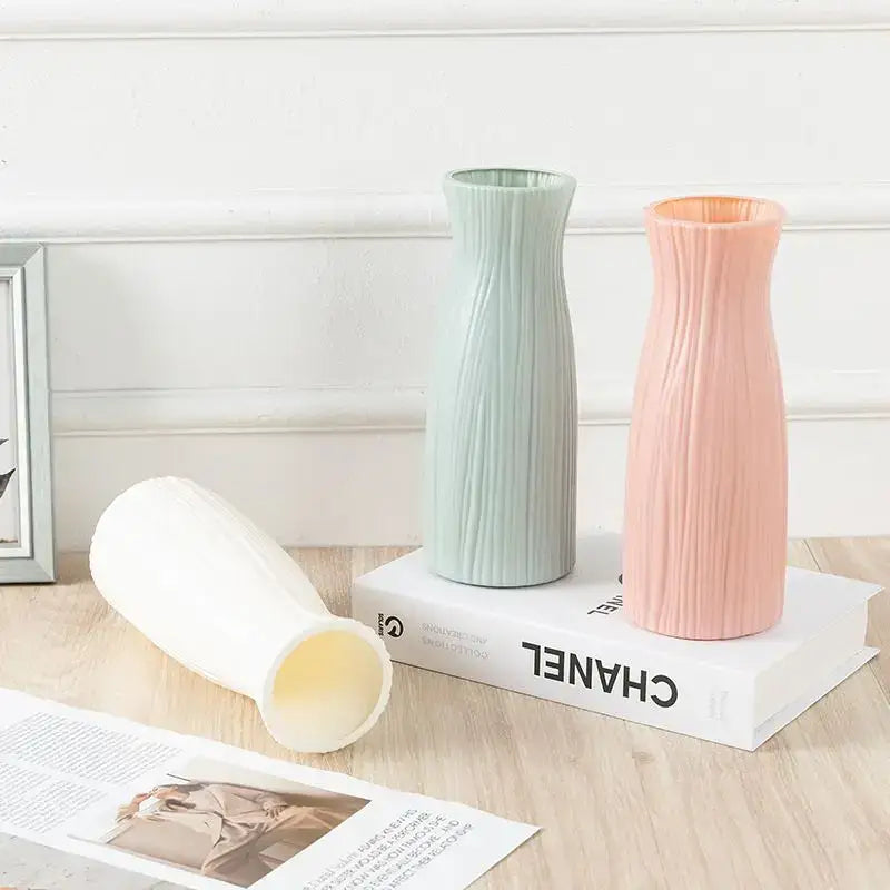 DecorBites™ Ceramic-Look Plastic Flower Pots for Home and Garden