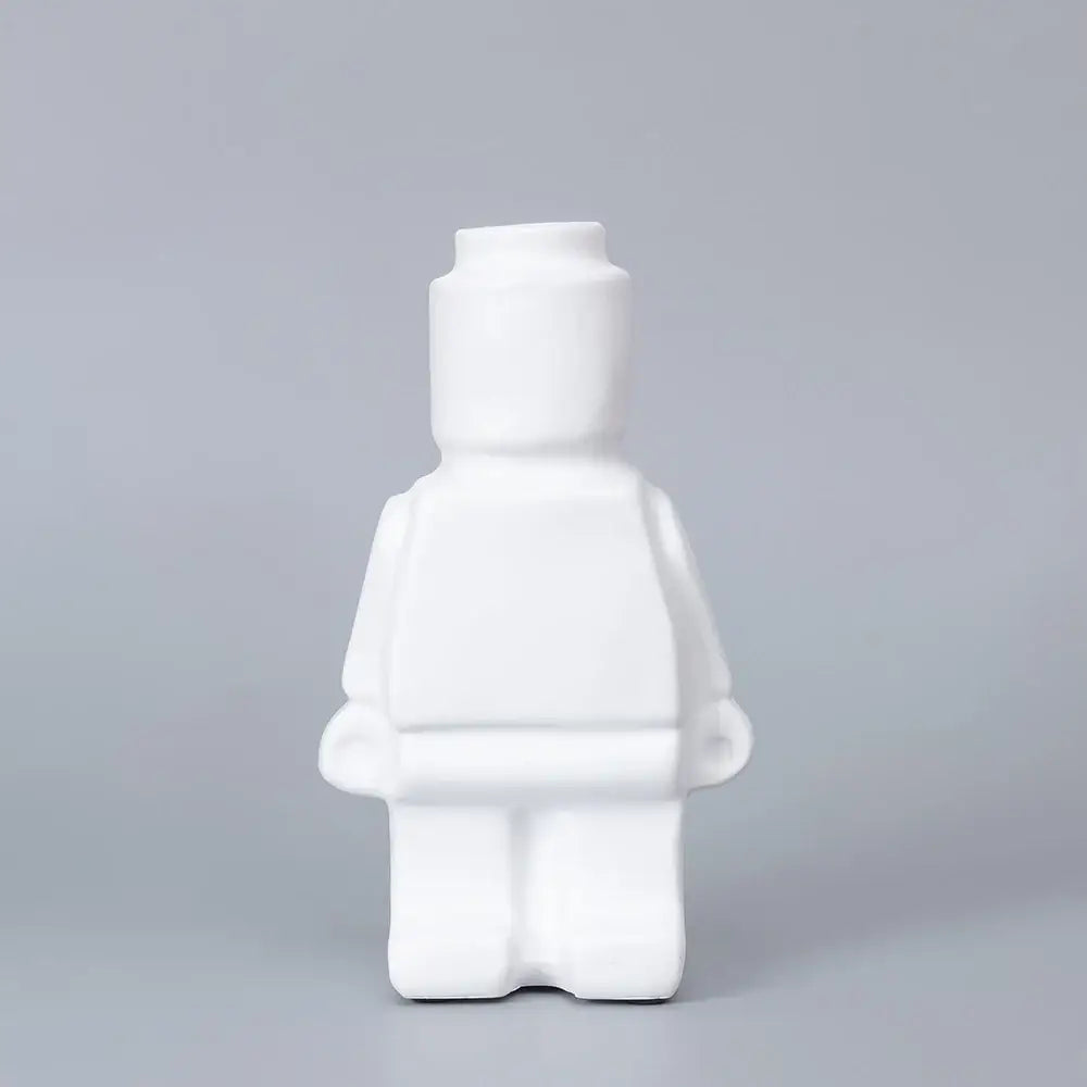 DecorBites™ Ceramic Robot Vase - Nordic Style Home Decor