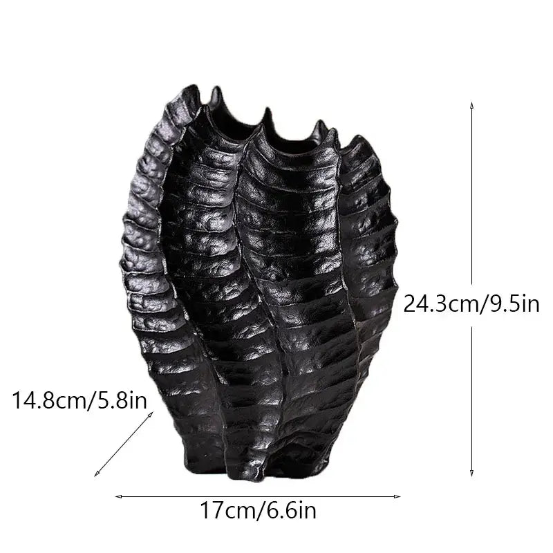 DecorBites™ Ceramic Sea Vase with Nordic Modern Decor
