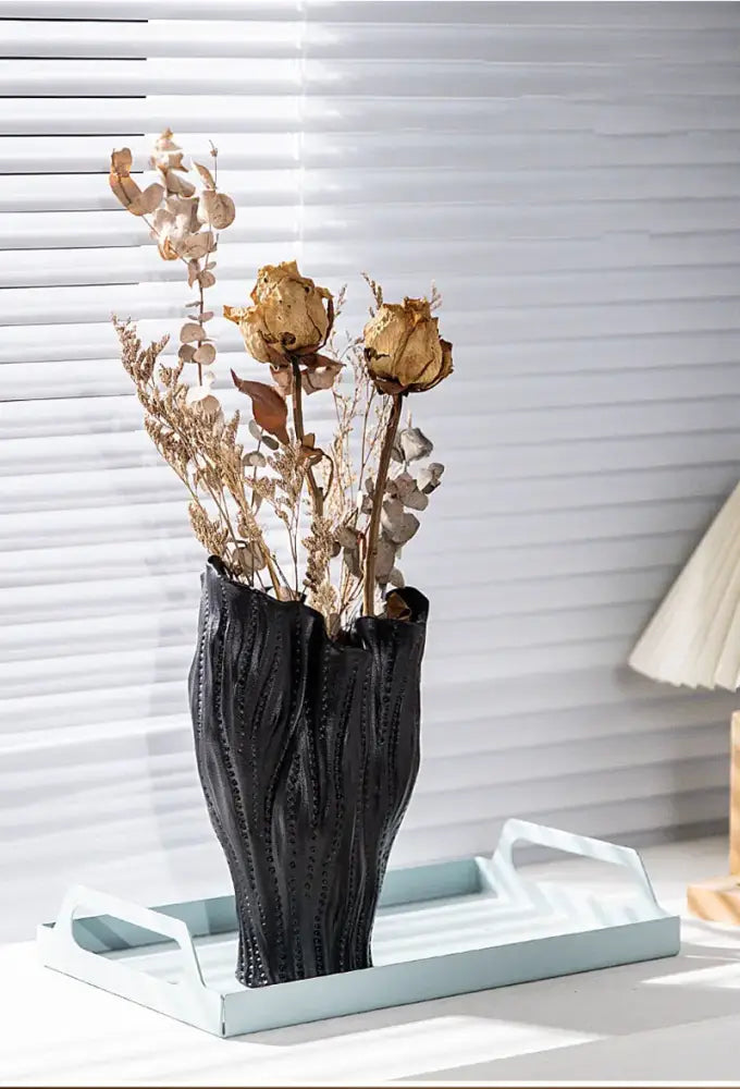 DecorBites™ Ceramic Sea Vase with Nordic Modern Decor