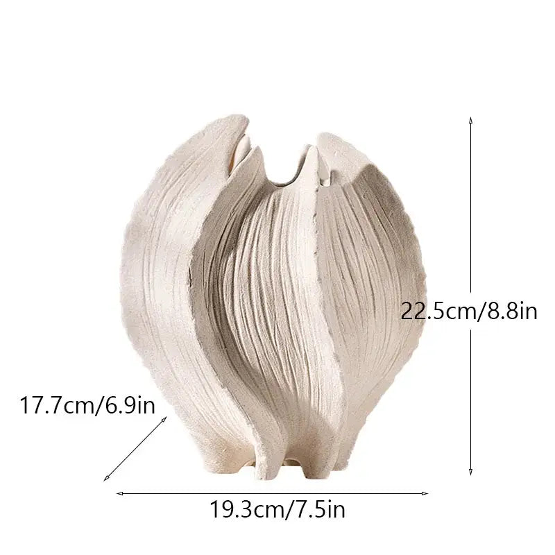 DecorBites™ Ceramic Sea Vase with Nordic Modern Decor