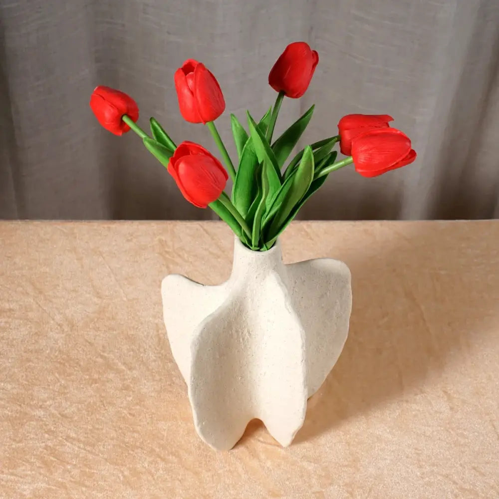 DecorBites™ Ceramic Sea Vase with Nordic Modern Decor