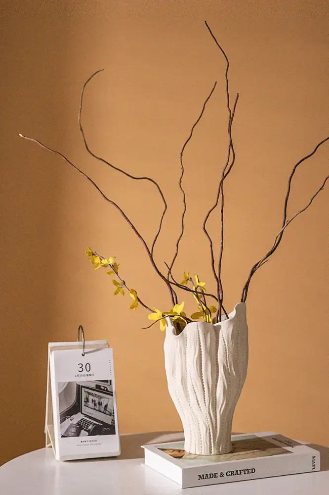 DecorBites™ Ceramic Sea Vase with Nordic Modern Decor