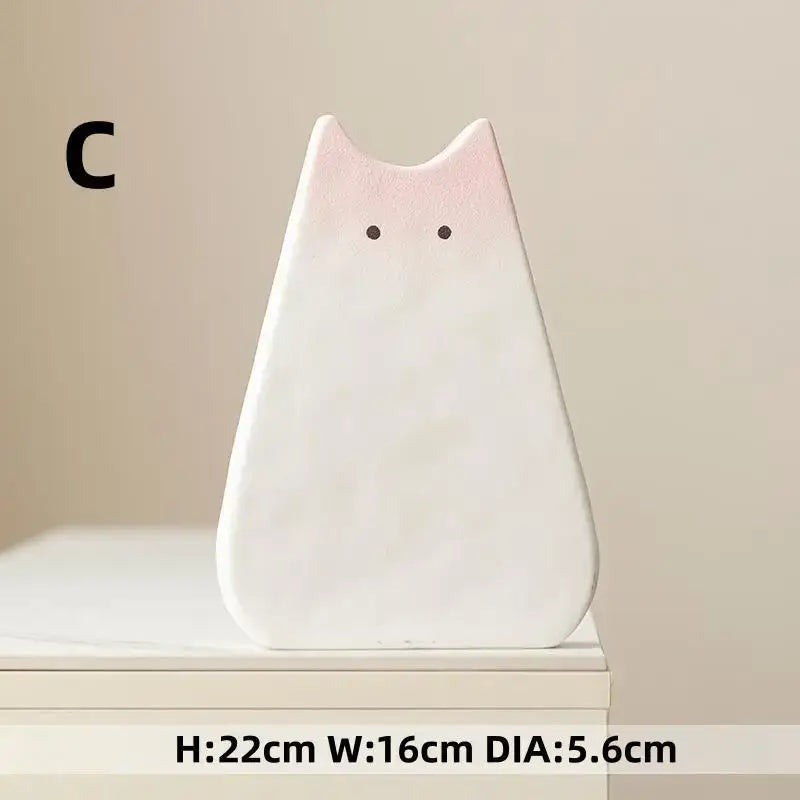 DecorBites™ Charming Cat-Inspired Ceramic Vase