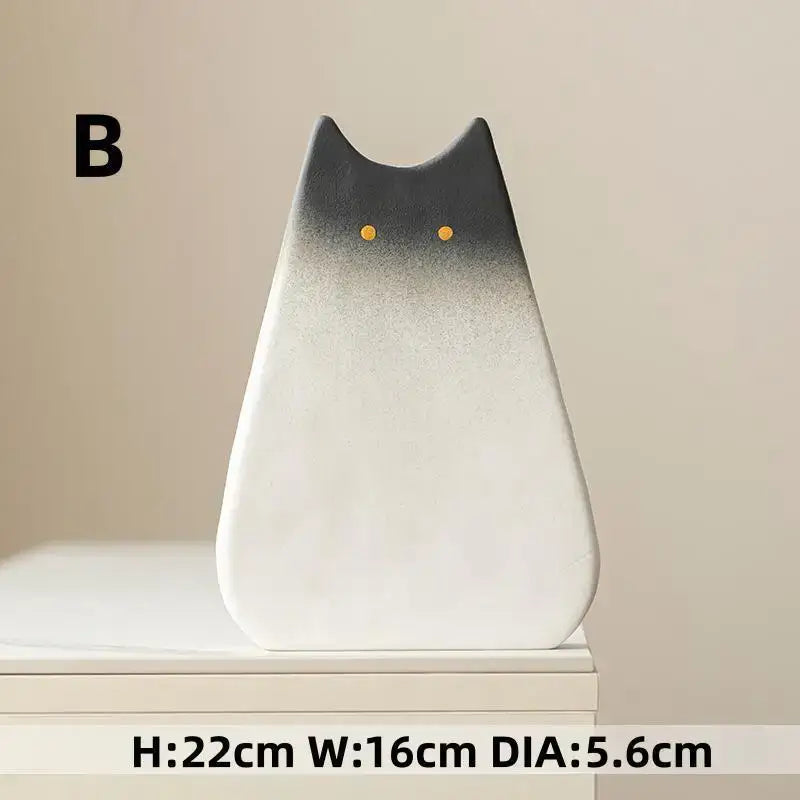 DecorBites™ Charming Cat-Inspired Ceramic Vase