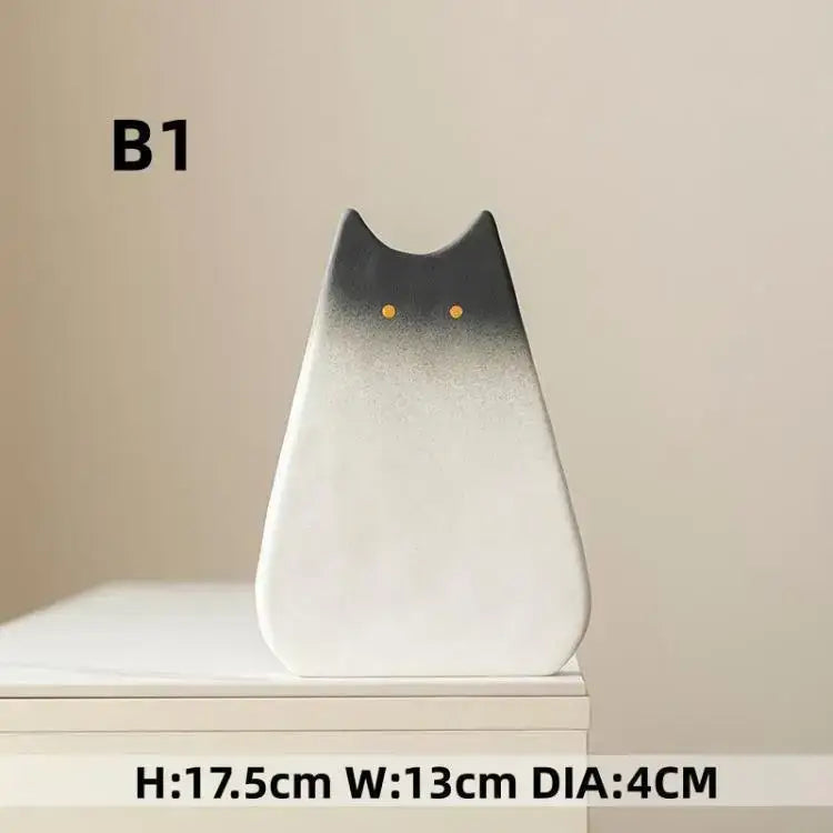 DecorBites™ Charming Cat-Inspired Ceramic Vase