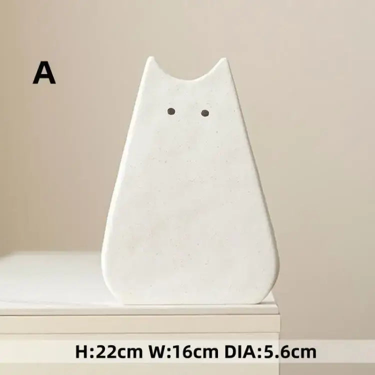 DecorBites™ Charming Cat-Inspired Ceramic Vase