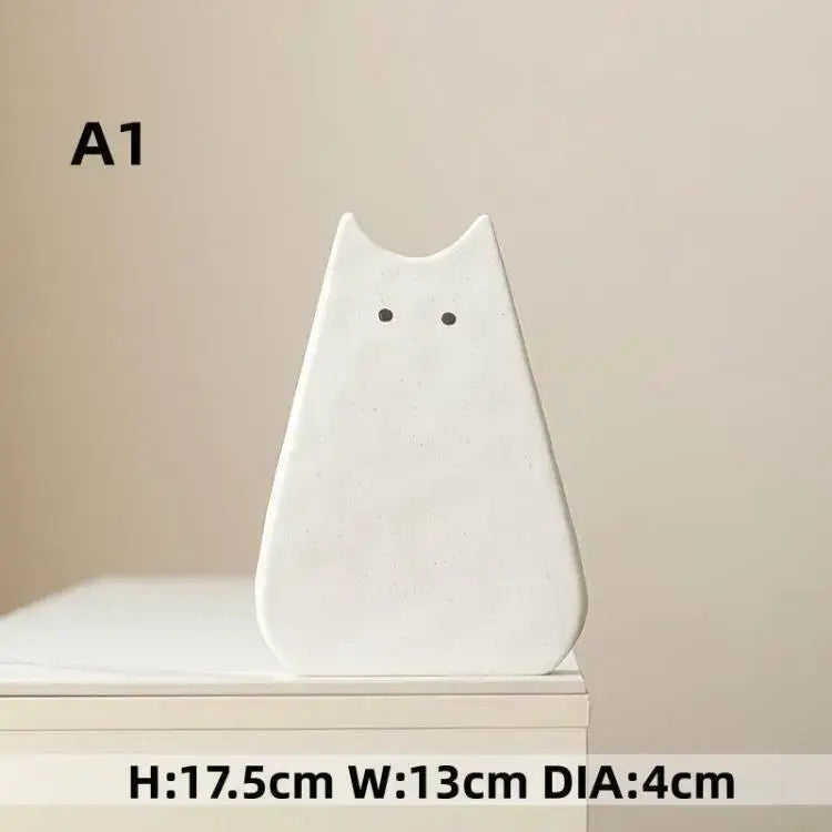 DecorBites™ Charming Cat-Inspired Ceramic Vase