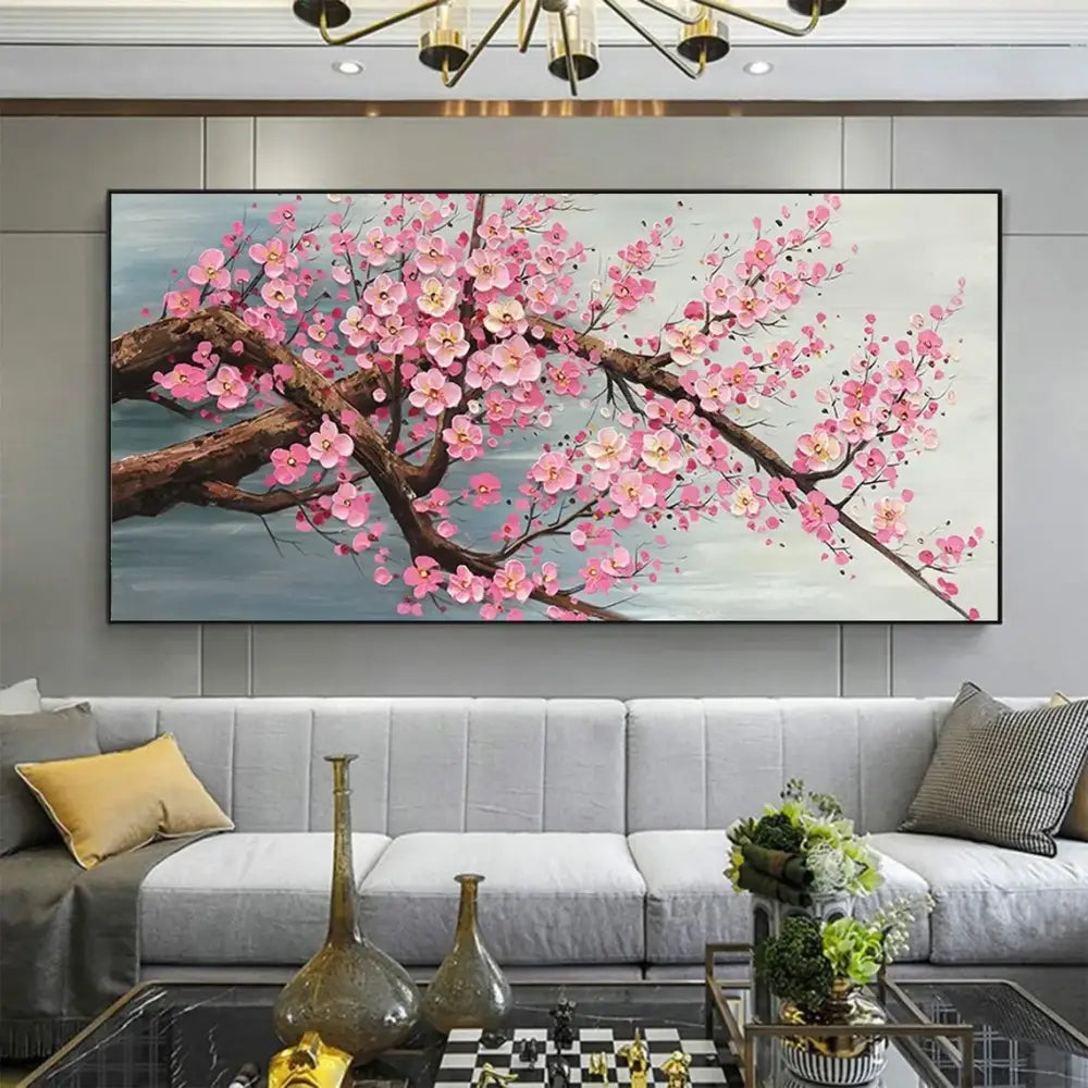 DecorBites™ Cherry Blossom Canvas Art for Modern Living Room