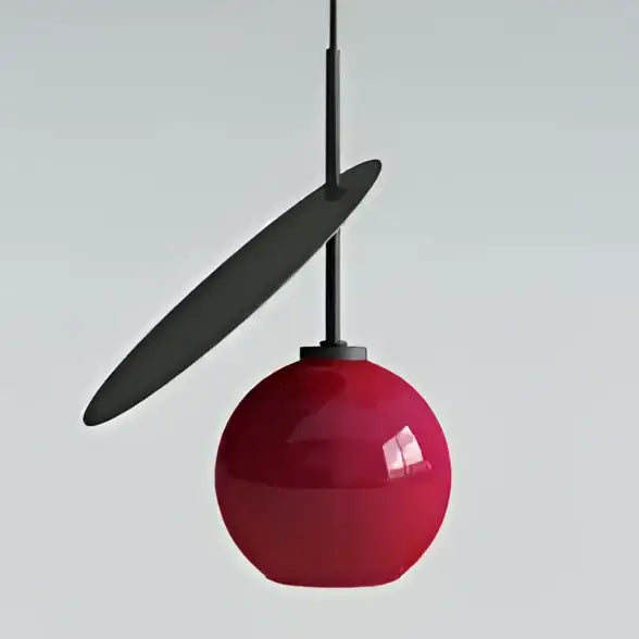 DecorBites™ Cherry Glass Pendant Lights: Nordic Red/White Lamp for Home Decor & Lighting