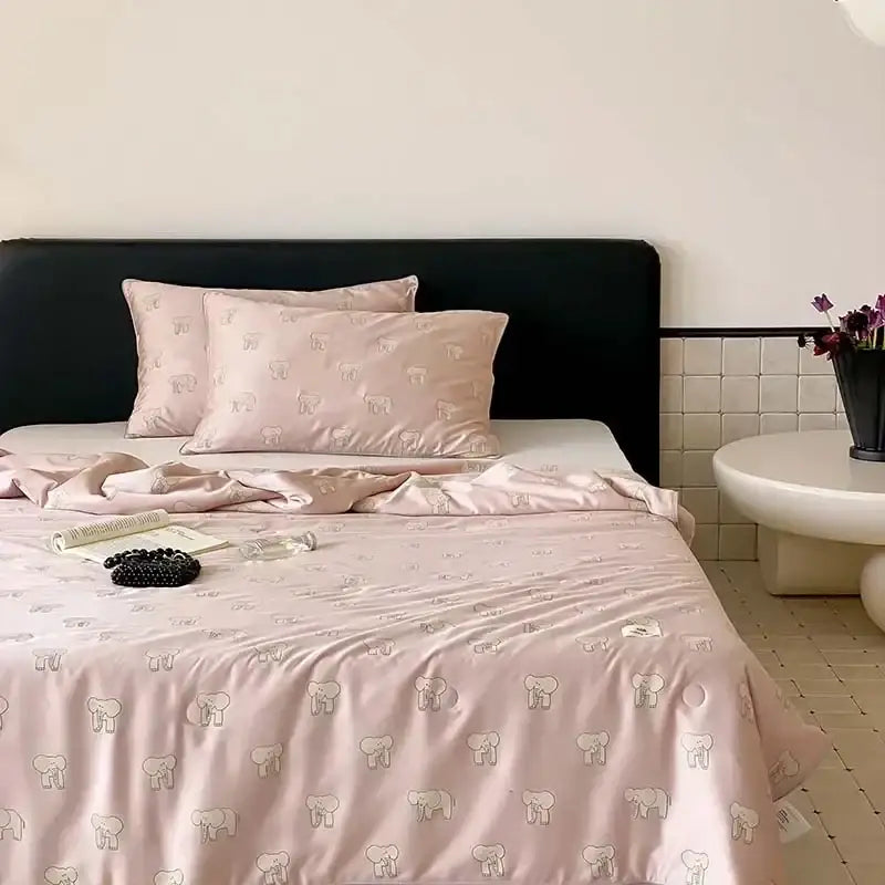 DecorBites™ Cherry Lyocell Fiber Cooling Blanket for Child Adults