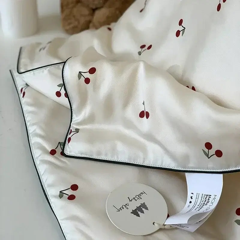 DecorBites™ Cherry Lyocell Fiber Cooling Blanket for Child Adults
