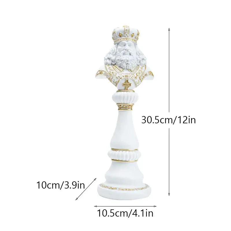 تماثيل الشطرنج من DecorBites™: طقم شطرنج عالمي 30 سم لديكور المنزل
