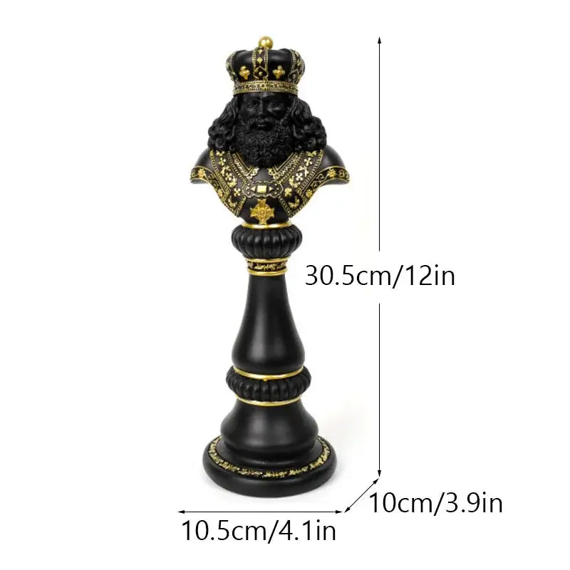 تماثيل الشطرنج من DecorBites™: طقم شطرنج عالمي 30 سم لديكور المنزل