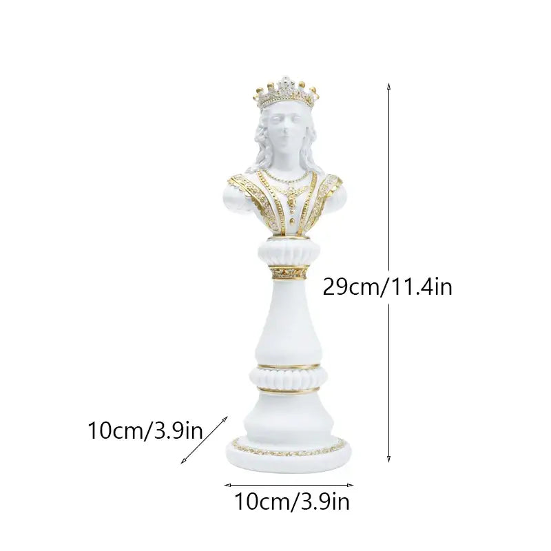 تماثيل الشطرنج من DecorBites™: طقم شطرنج عالمي 30 سم لديكور المنزل
