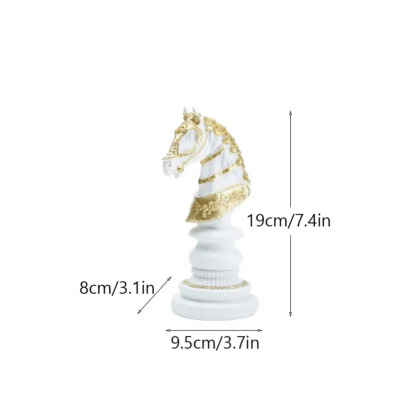 تماثيل الشطرنج من DecorBites™: طقم شطرنج عالمي 30 سم لديكور المنزل