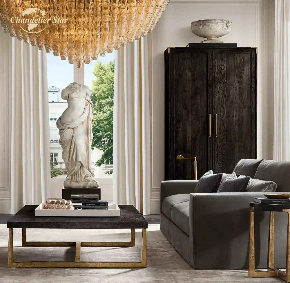 DecorBites™ Chiara Glass Square LED Chandelier Pendant Light Fixture - Modern Hanging Lamps