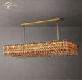DecorBites™ Chiara Smoke Glass Linear Chandelier for Dining & Living Room