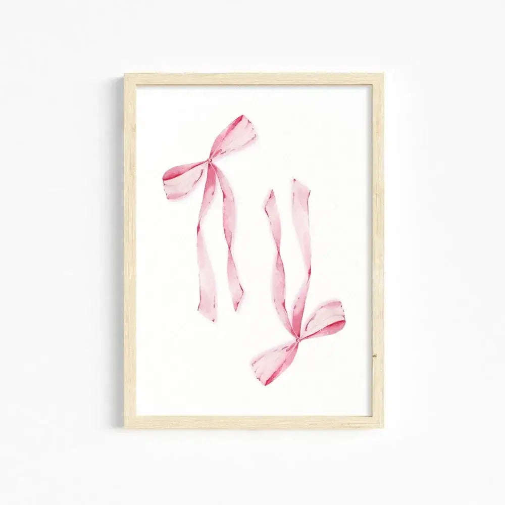 DecorBites™ Chic Pink Wall Art for Girls' Room