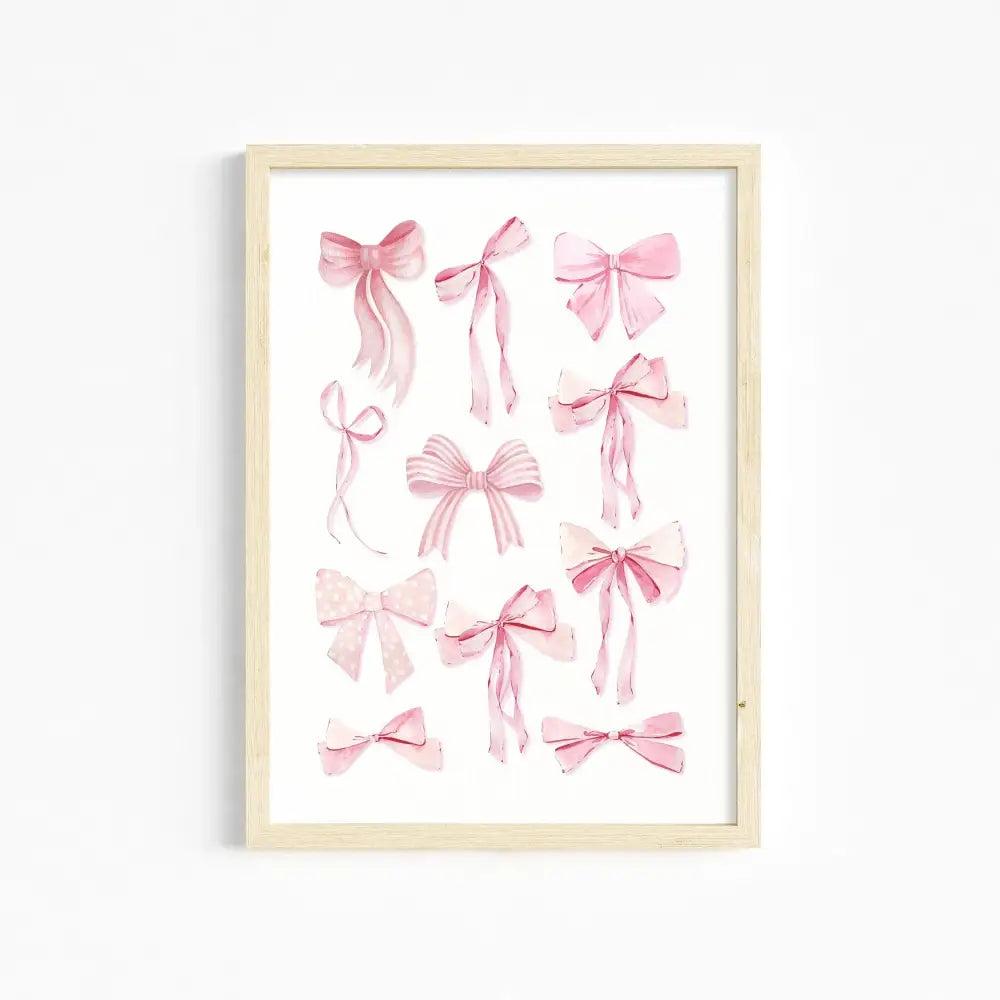 DecorBites™ Chic Pink Wall Art for Girls' Room