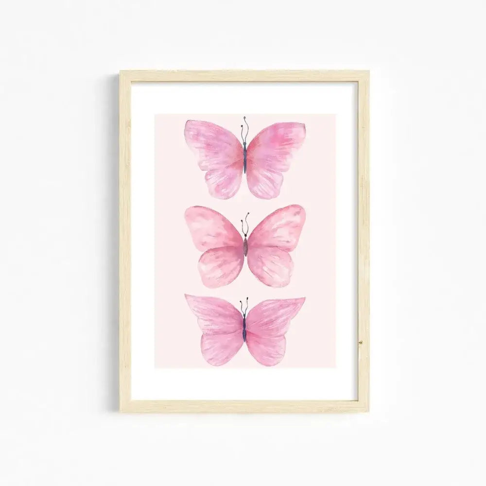 DecorBites™ Chic Pink Wall Art for Girls' Room