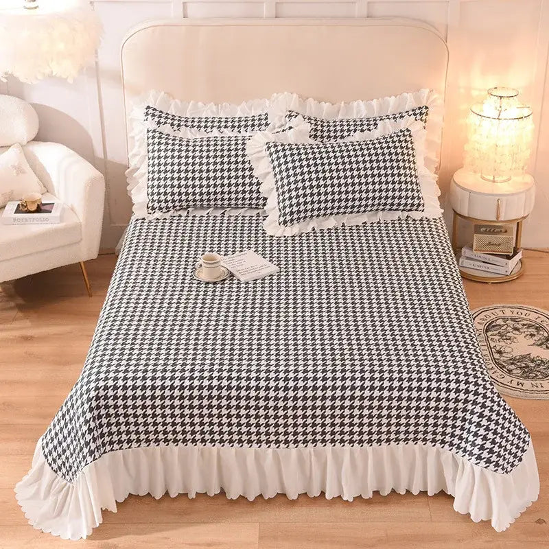 DecorBites™ Chiffon Quilted Bed Spread Set - Queen Size Cotton Bedspread Cover