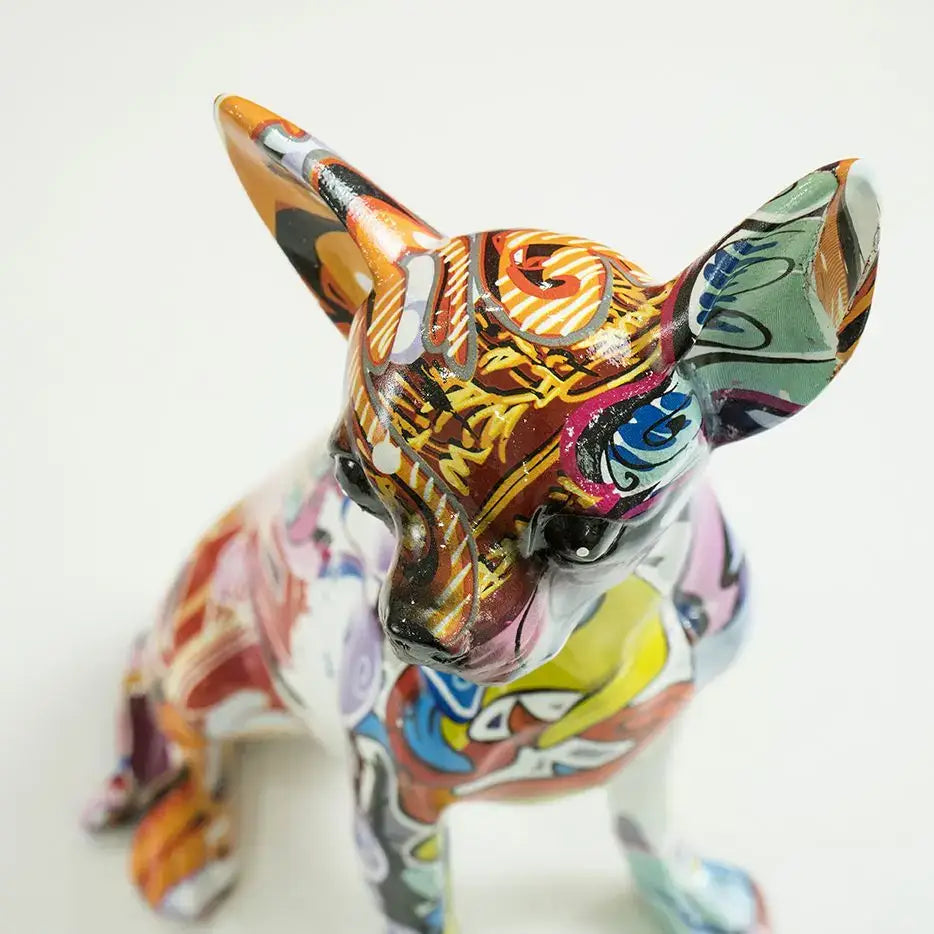 DecorBites™ Chihuahua Dog Sculpture Resin Statue Pop Art Modern Home Decor