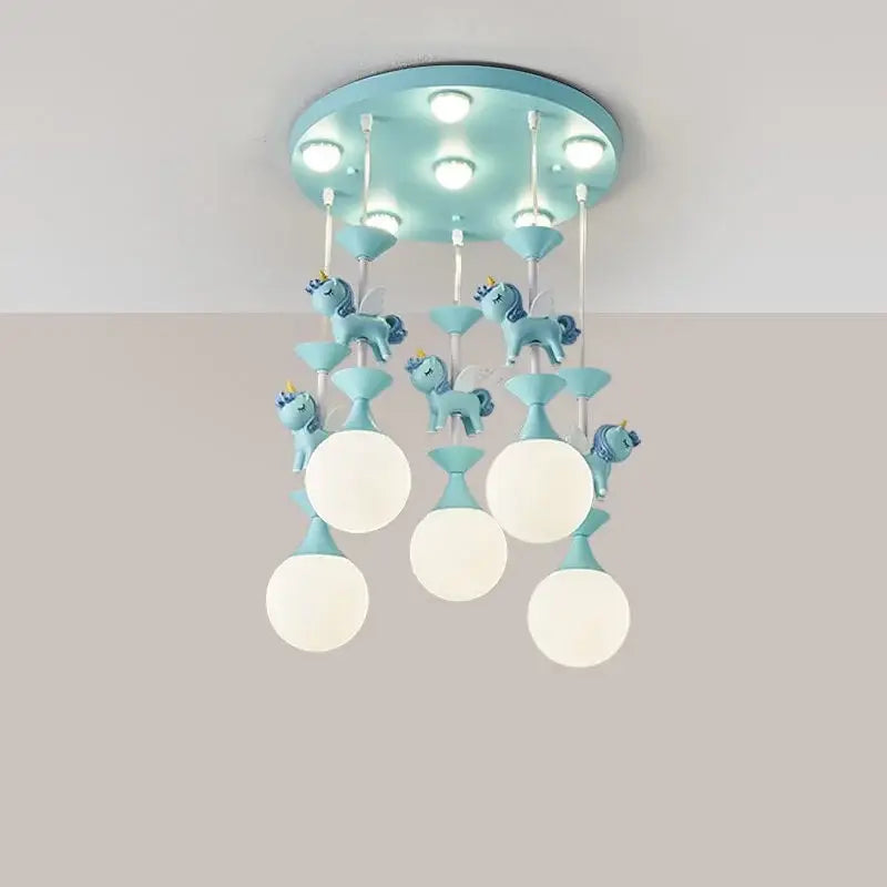 ثريات DecorBites™ الدوارة للأطفال المزودة بإضاءة LED: مصابيح متدلية بتصميم أميرة الشمال لغرفة المعيشة