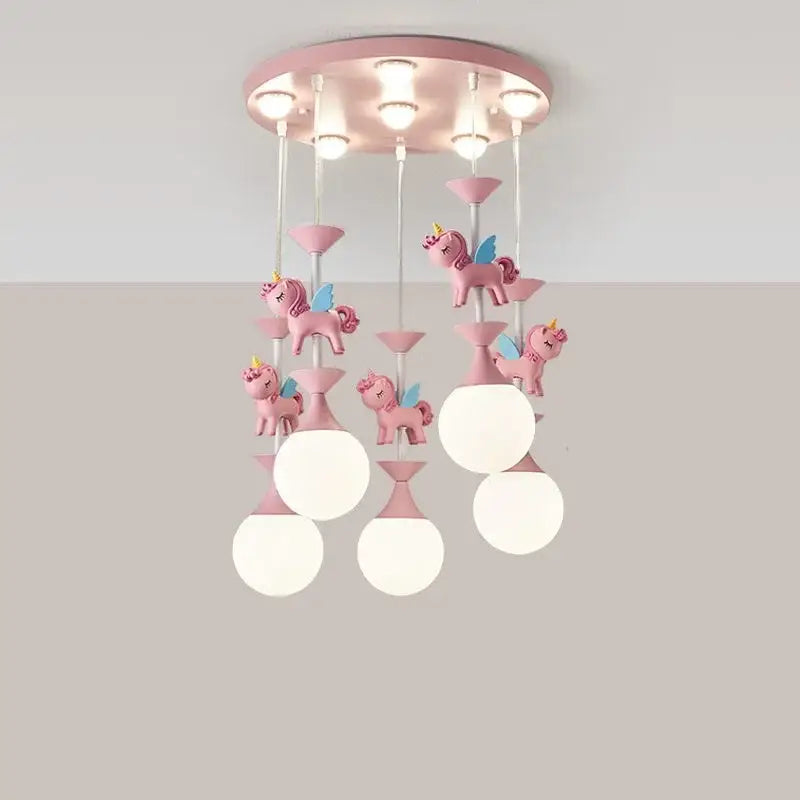 ثريات DecorBites™ الدوارة للأطفال المزودة بإضاءة LED: مصابيح متدلية بتصميم أميرة الشمال لغرفة المعيشة