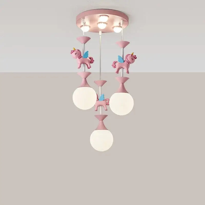 ثريات DecorBites™ الدوارة للأطفال المزودة بإضاءة LED: مصابيح متدلية بتصميم أميرة الشمال لغرفة المعيشة