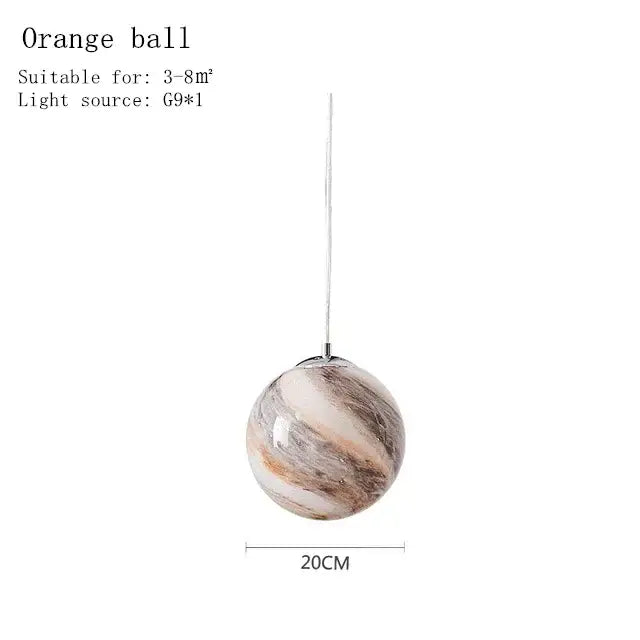 DecorBites™ Children's Planet Earth Pendant Lamp: Acrylic Space Star Theme LED Hanging Light