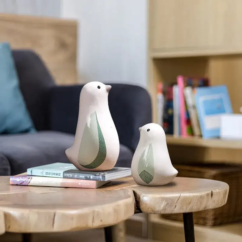 DecorBites™ Chinese Bird Figurines: Modern Ceramic Sculptures for Home Decor & Wedding Gifts