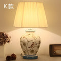 DecorBites™ Chinese Bird Flower Ceramic Table Lamp for Bedroom Living Room Bedside