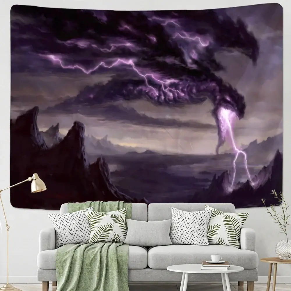 DecorBites™ Chinese Dragon Castle Totem Tapestry Wall Hanging Beach Mat Tapis Decor