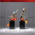 DecorBites™ Chinese Enamel Persimmon Ruyi Ornament for Living Room Wine Cabinet Décor