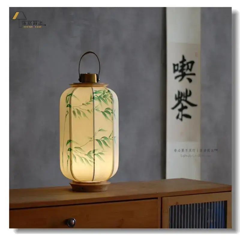 DecorBites™ Chinese Fabric Desk Lamp: Antique Handheld Palace Lantern, Ancient Style Atmosphere Light