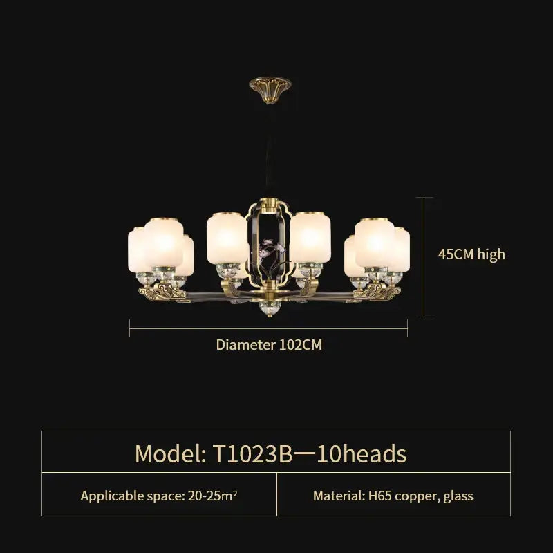DecorBites™ Chinese Jade Chandelier | Modern Duplex Villa Lighting