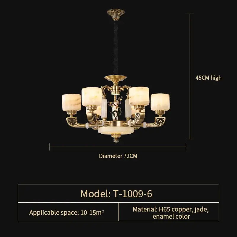 DecorBites™ Chinese Jade Chandelier: Modern Living Room & Restaurant Décor