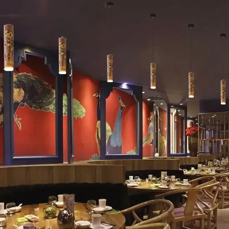 DecorBites™ مصباح معلق بتصميم صيني عصري لمطعم هوتبوت وبار