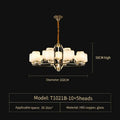 DecorBites™ Chinese Natural Jade All Copper Chandelier for Luxury Living Room Villa