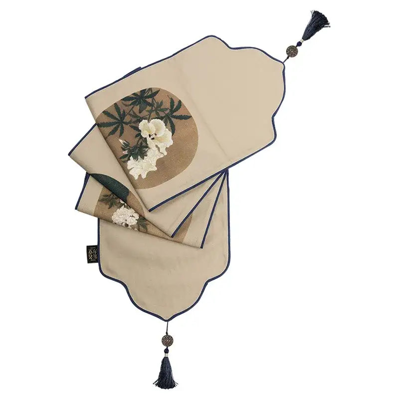 مفارش طاولة DecorBites™ بنقوش نسائية صينية، مصنوعة يدويًا، ديكور تقليدي أنيق