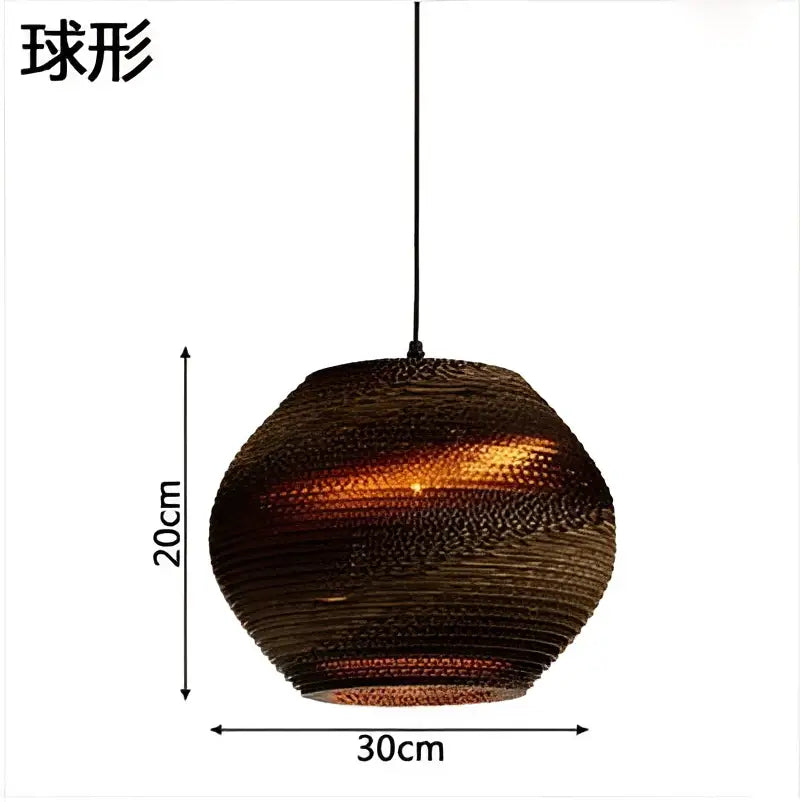 DecorBites™ Chinese Paper Honeycomb Pendant Lights Cardboard Personalized Home Decor Luminaire