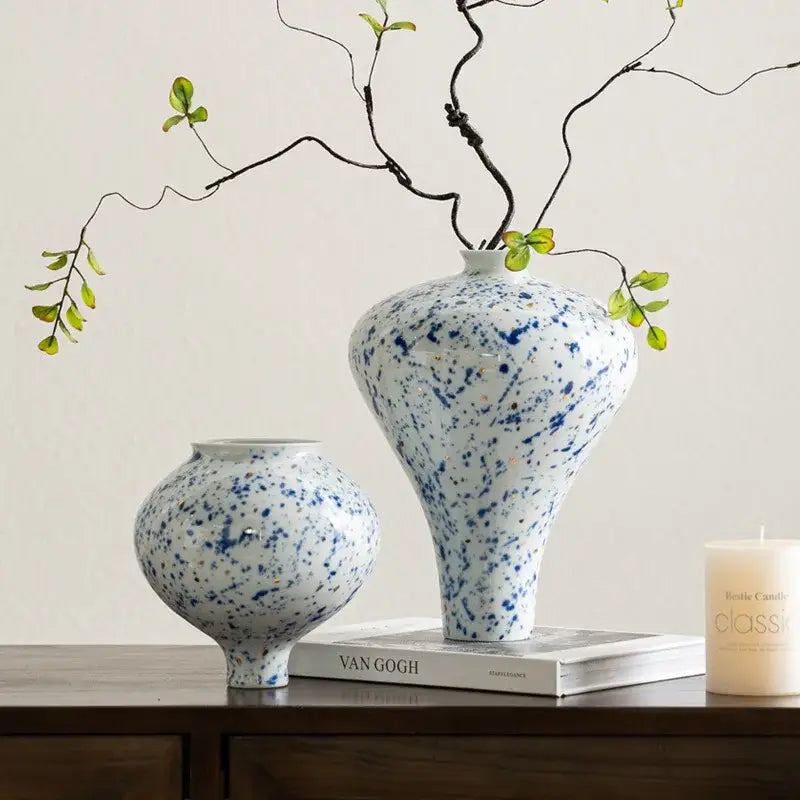 DecorBites™ Chinese Retro Ceramic Vase Flower Arrangement Handmade Home Decor